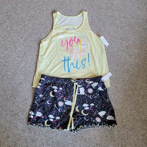 NWT Secret Treasures Women's Whisperluxe Lettuce Hem Tank & Short Set Size L/G